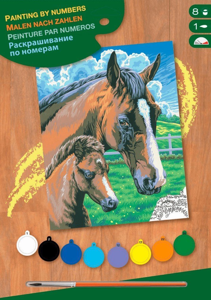

Sequin Art PAINTING BY NUMBERS JUNIOR Horse and Foal (SA0030)
