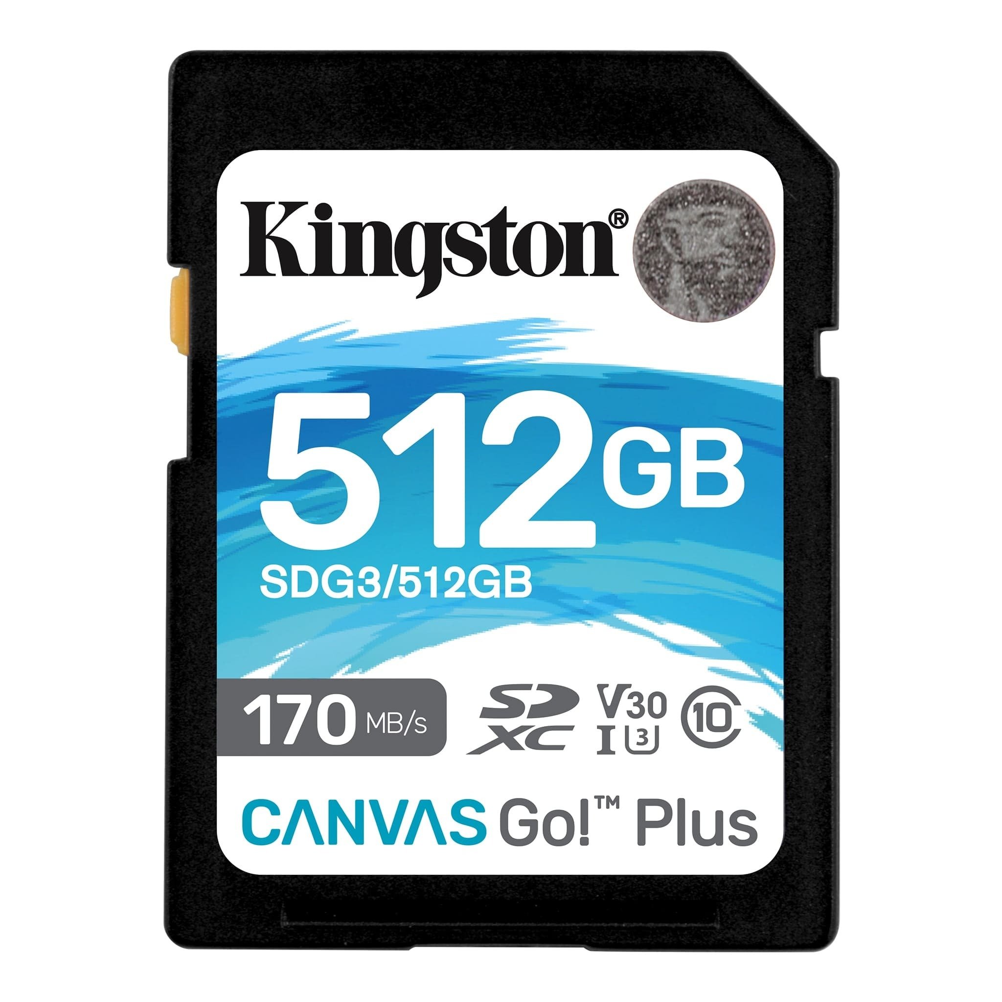 Акція на KINGSTON 512GB SDXC Canvas Go Plus 170R Class 10 (SDG3/512GB) від Repka