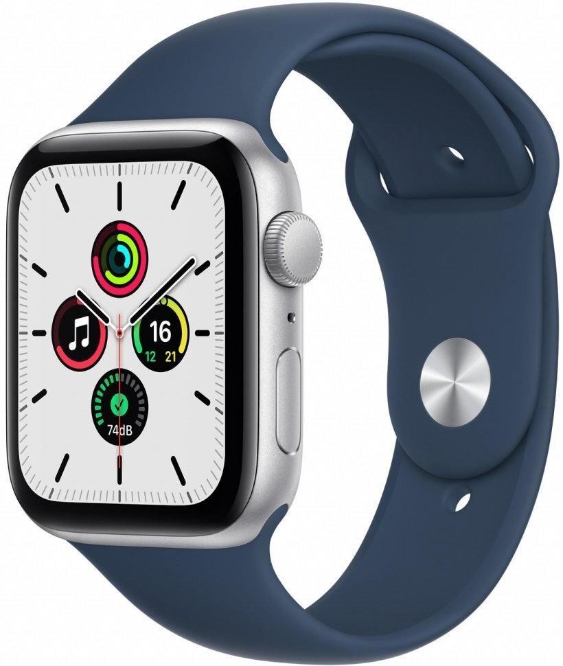 

APPLE Watch SE Silver 44mm Abyss Blue Sport Band (MKQ43UL/A)