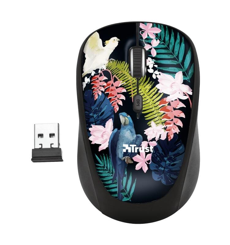 

TRUST YVI WIRELESS MOUSE PARROT (23387), Чёрный