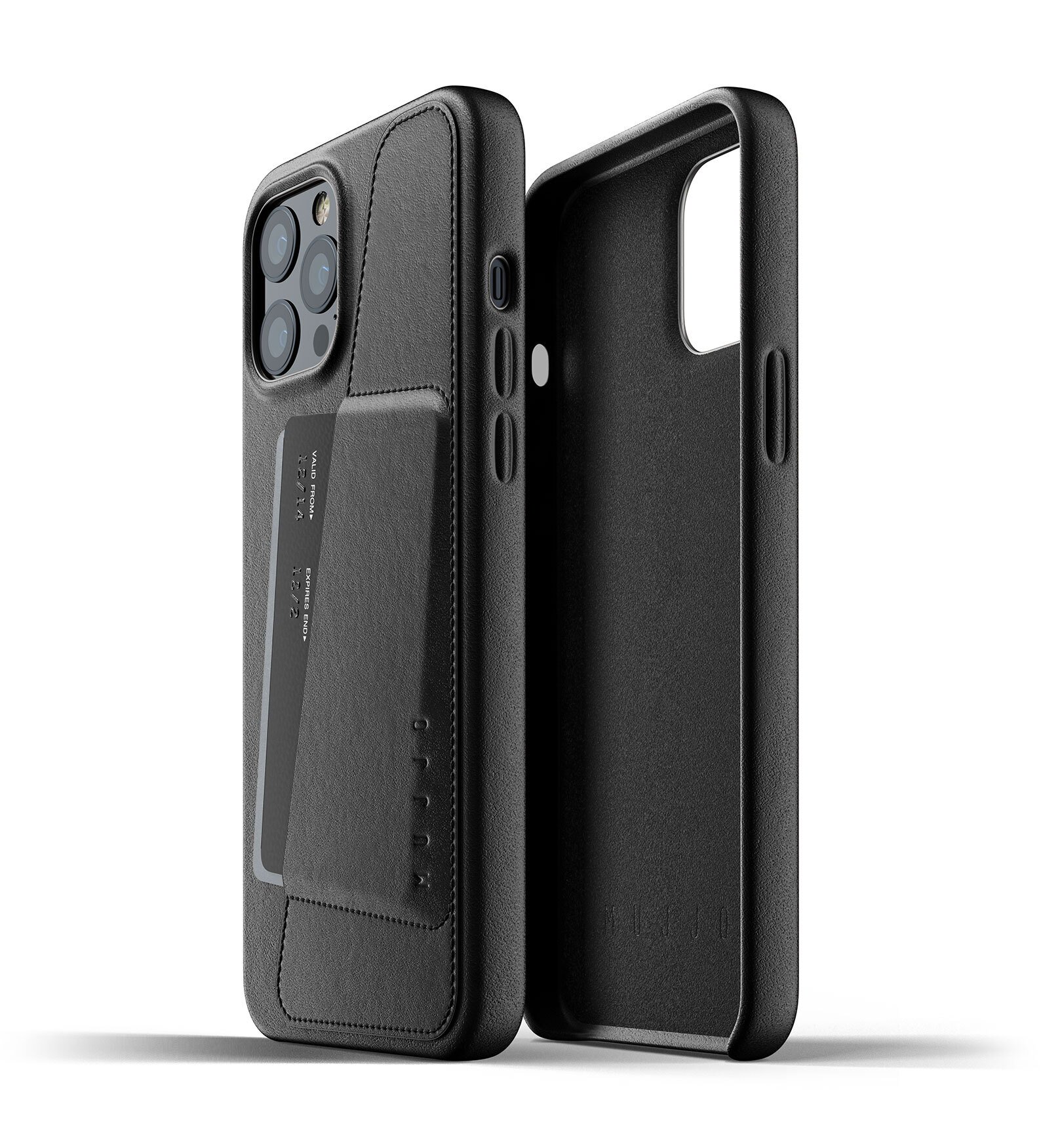 

MUJJO для iPhone 12 Pro Max Full Leather Wallet Black (MUJJO-CL-010-BK), Чёрный