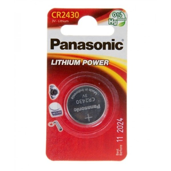 

PANASONIC CR 2430 BLI 1 LITHIUM (CR-2430EL/1B)