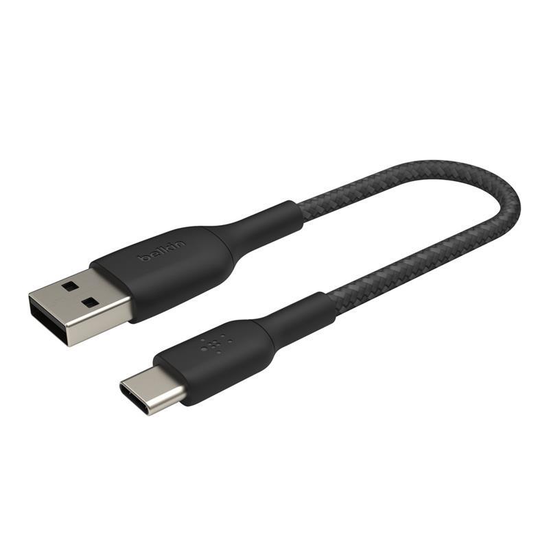 

BELKIN USB-A - USB-С, BRAIDED, 0.15m, Black (CAB002BT0MBK), Чёрный