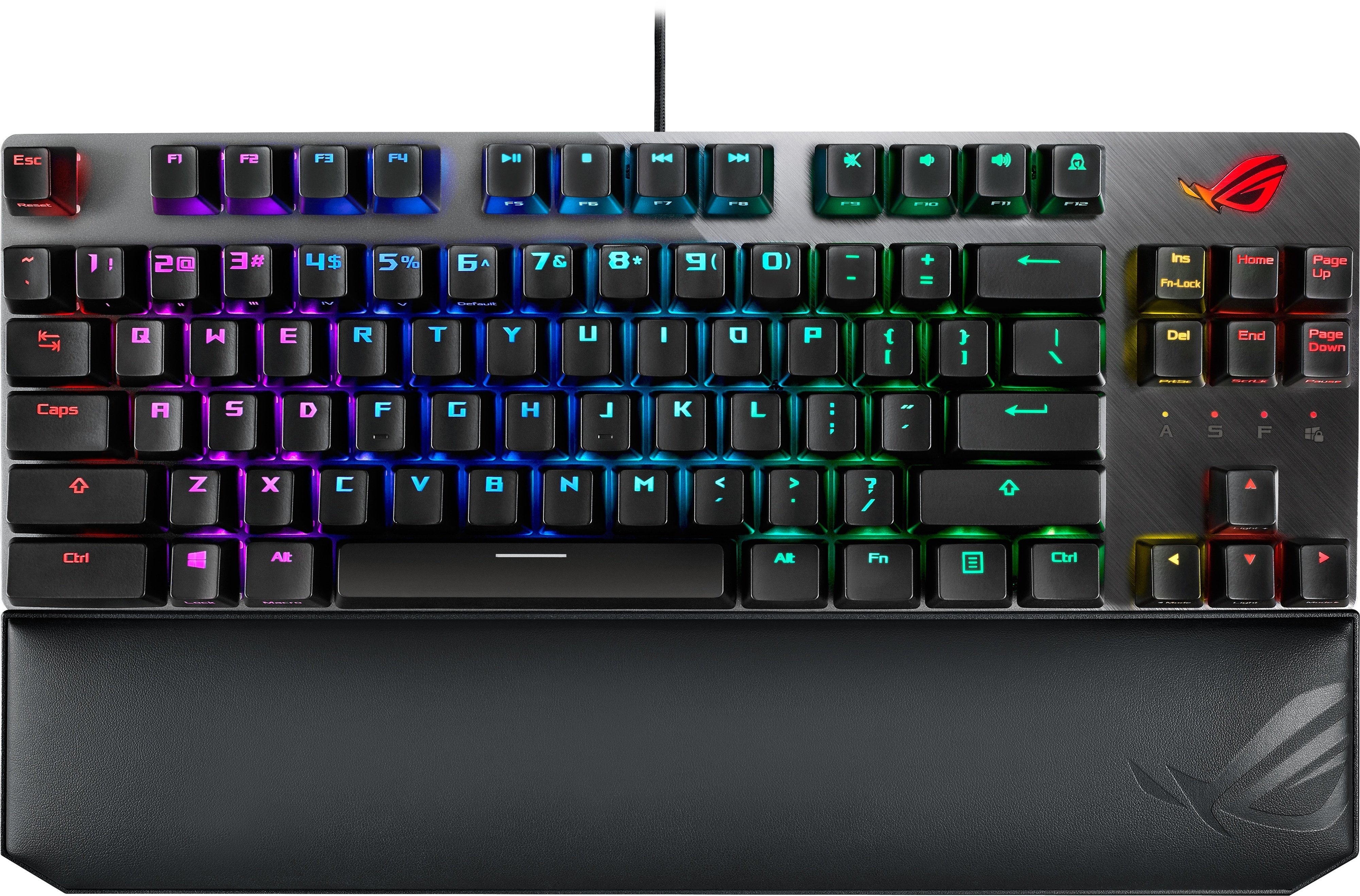 

ASUS ROG Strix Scope TKL Deluxe USB Cherry MX Red RGB Ru (90MP00N5-BKRA00), Чёрный