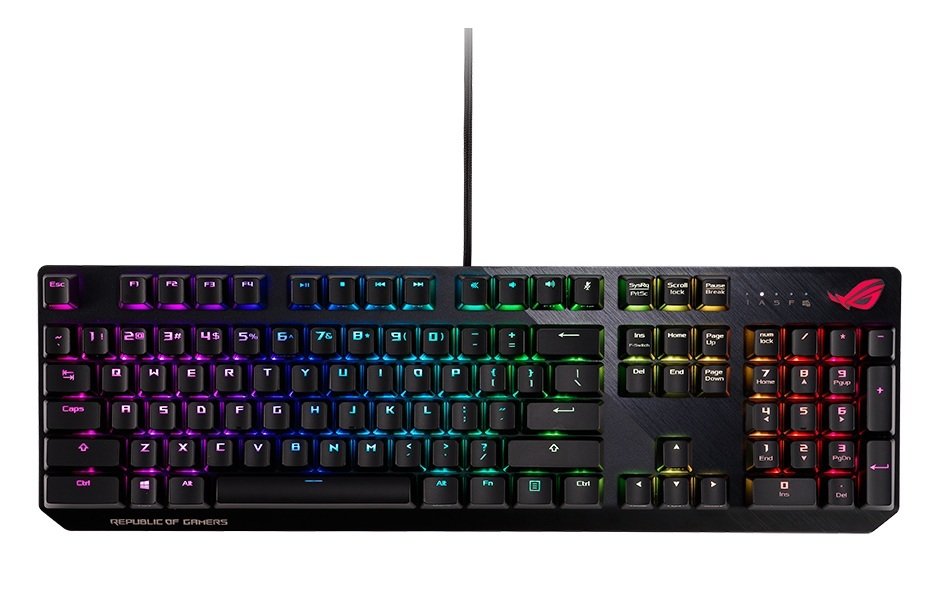 

ASUS ROG Strix Scope USB Cherry MX Red Silent RGB Red Ru (90MP0185-B0RA00), Чёрный