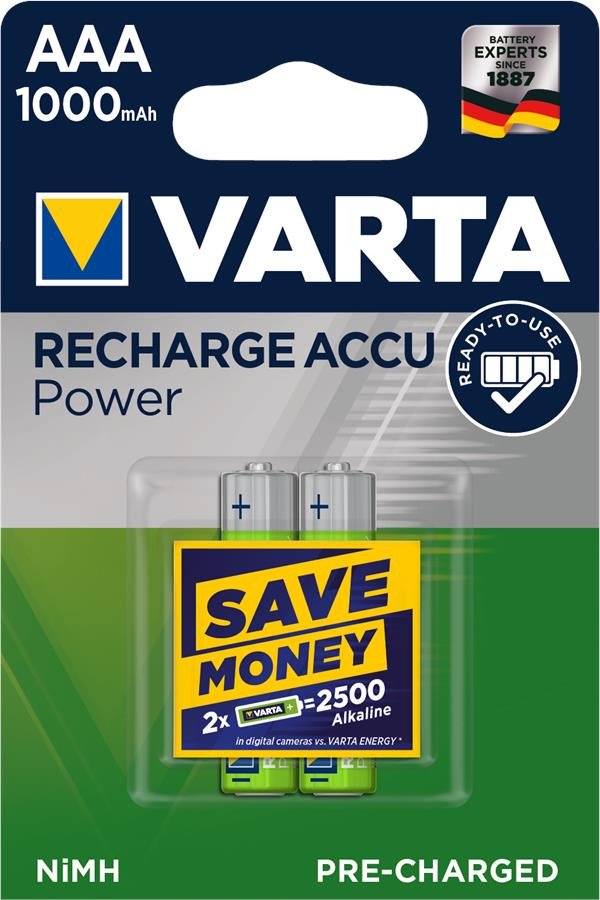

VARTA PROF 2xAAA 1000mAh Ni-Mh