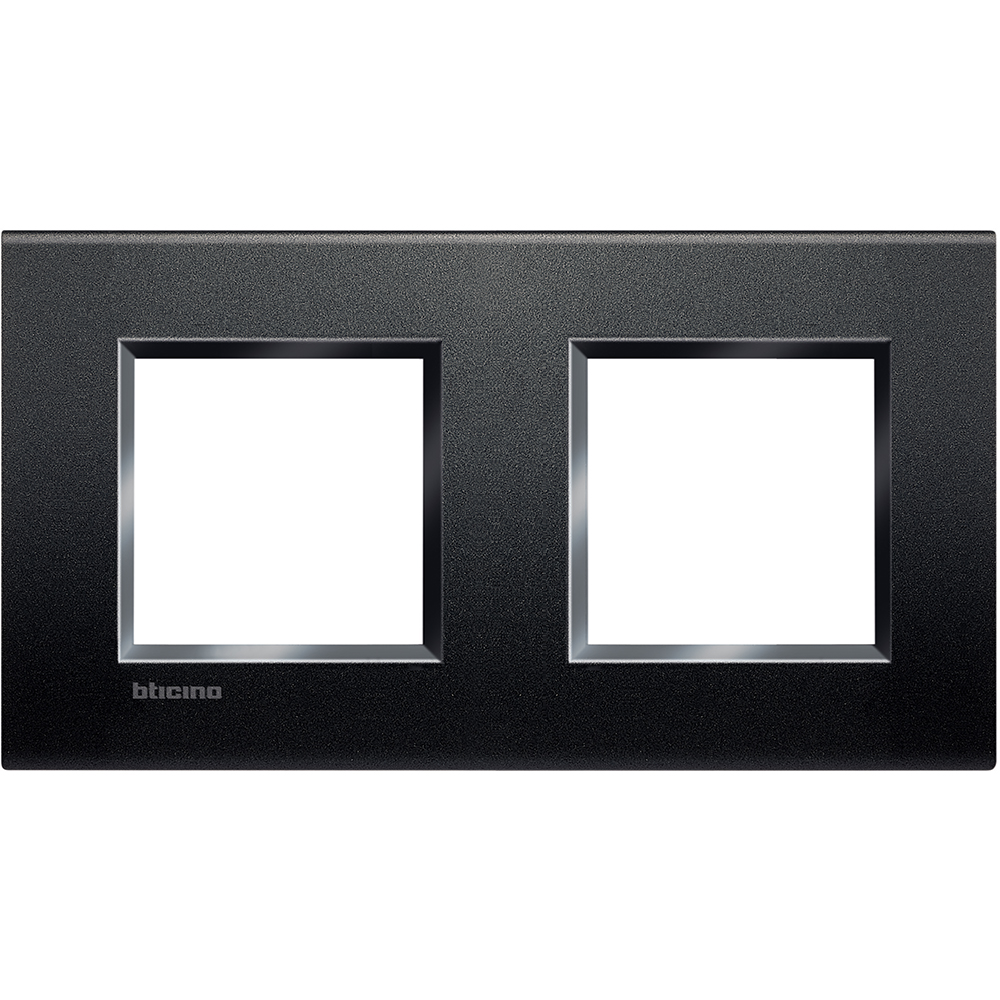 

LEGRAND 2 поста Bticino LivingLight, Антрацит (LNA4802M2AR)