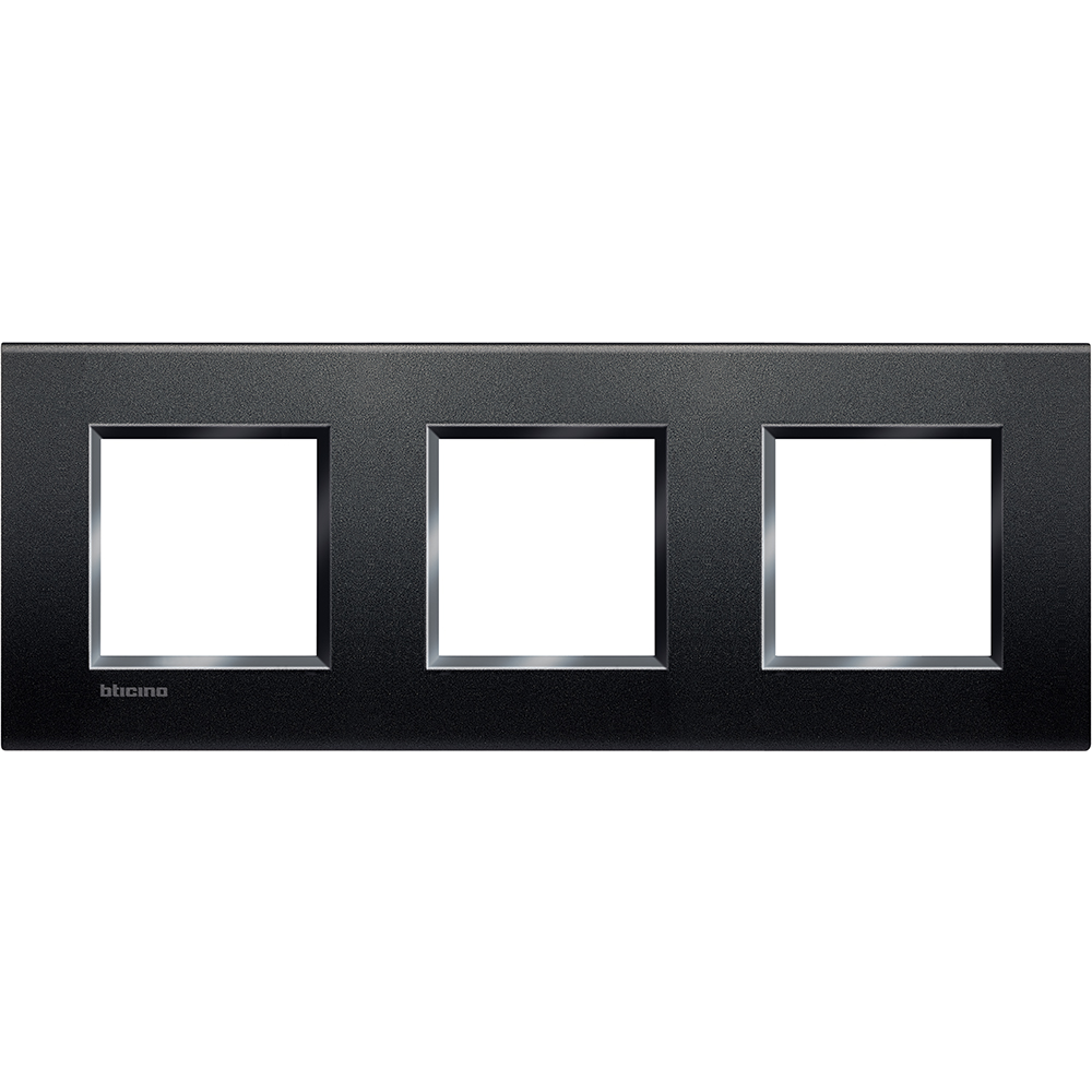 

LEGRAND 3 поста Bticino LivingLight, Антрацит (LNA4802M3AR)