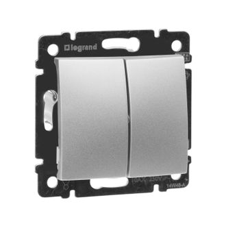 

LEGRAND 10АХ 250В 2-клавишный Valena Classic (770105)
