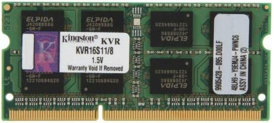 

KINGSTON DDR3-1600 8GB SO-DIMM 1.5V (KVR16S11/8WP)