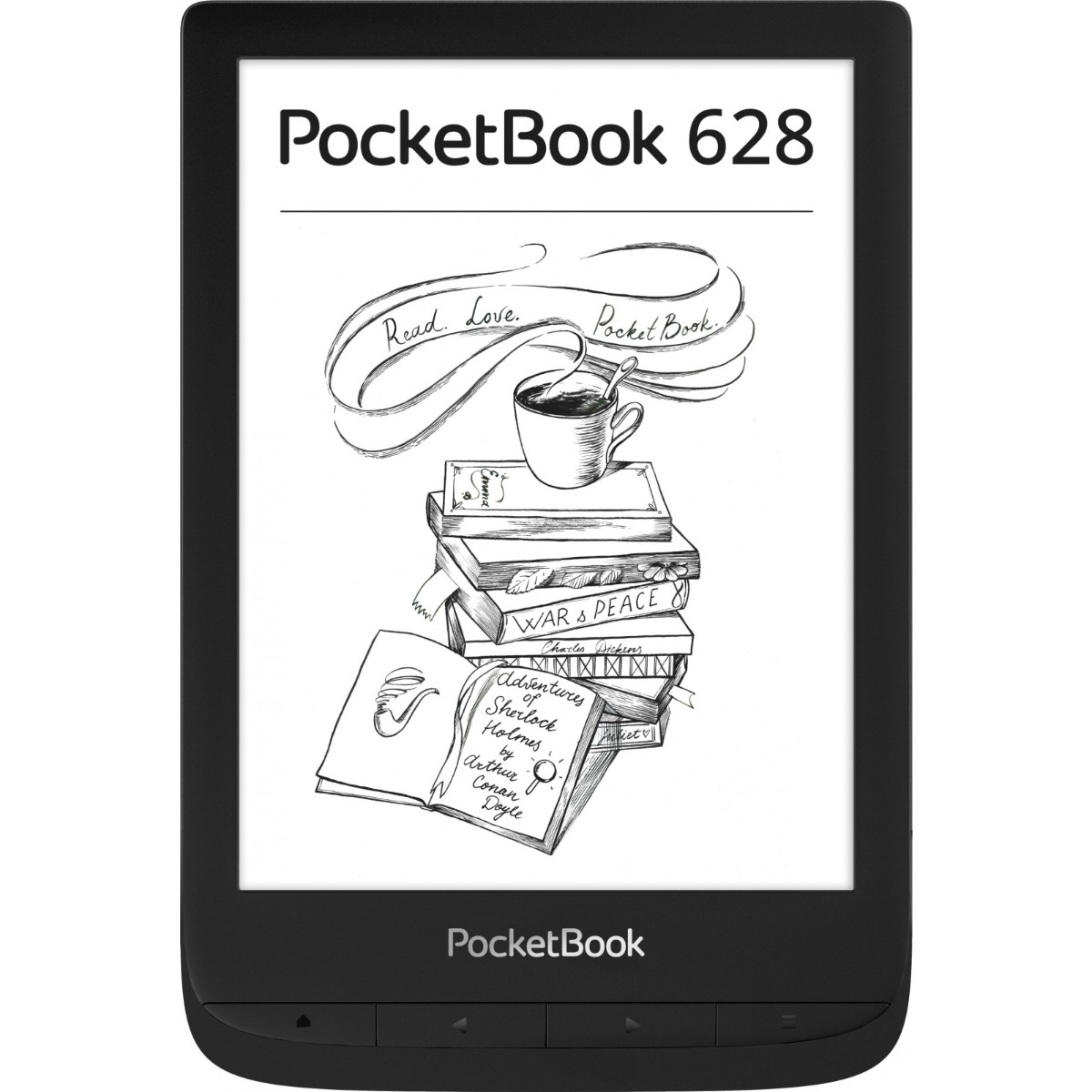 

POCKETBOOK 628 Ink Black (PB628-P-CIS), Чёрный